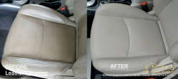 Leather cleaning before after