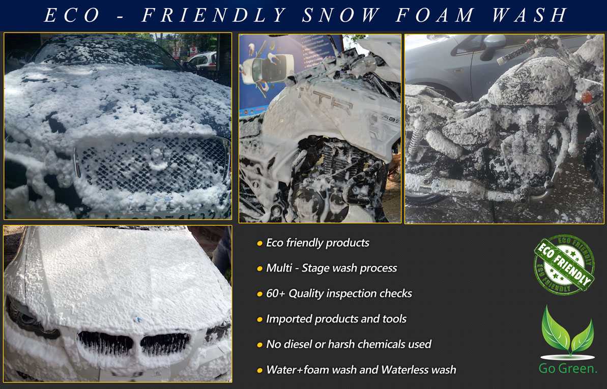 Snow foam wash at TAS