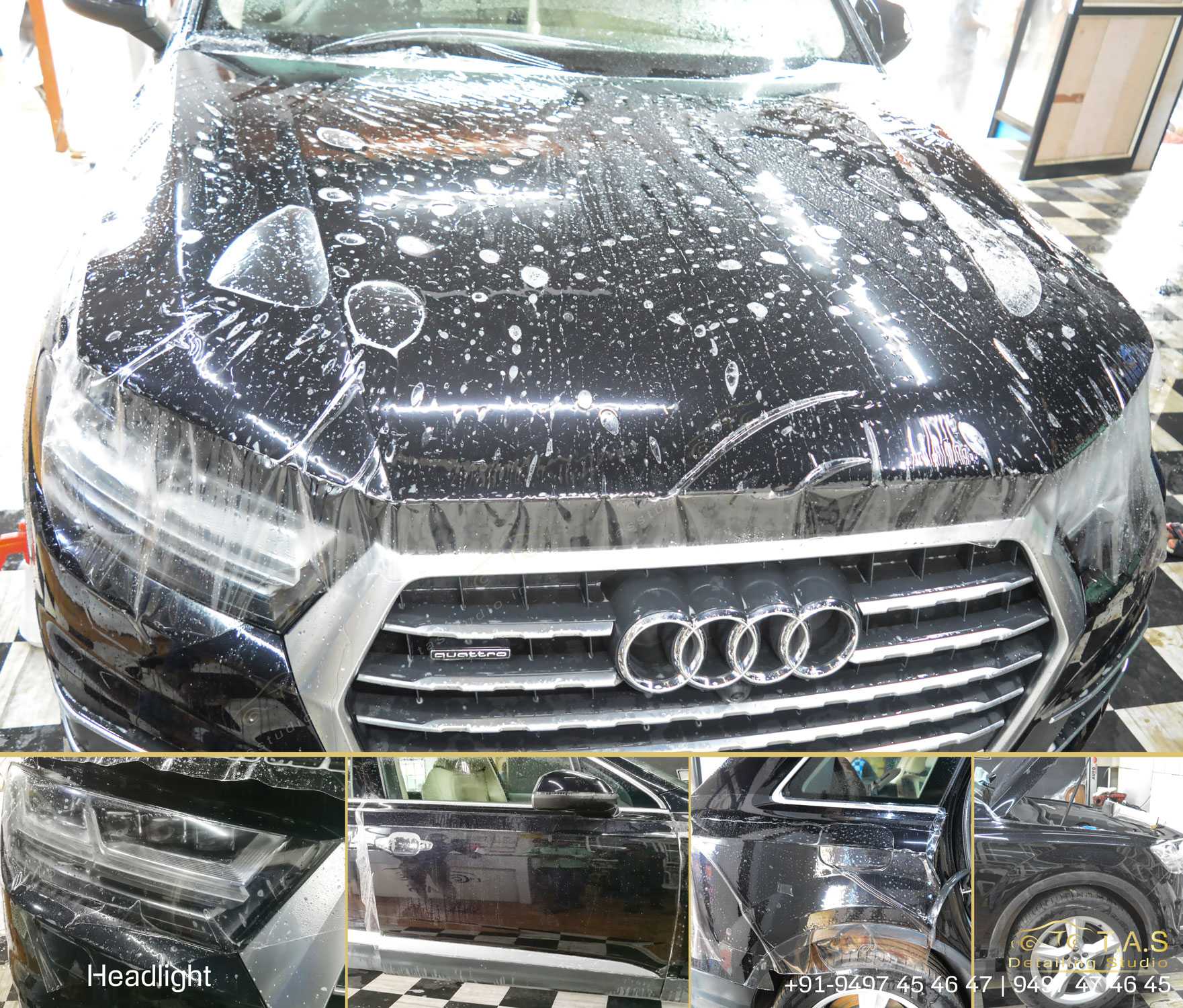 Audi Paint protection film, TAS, Travancore Auto Spa, Detailing Studio